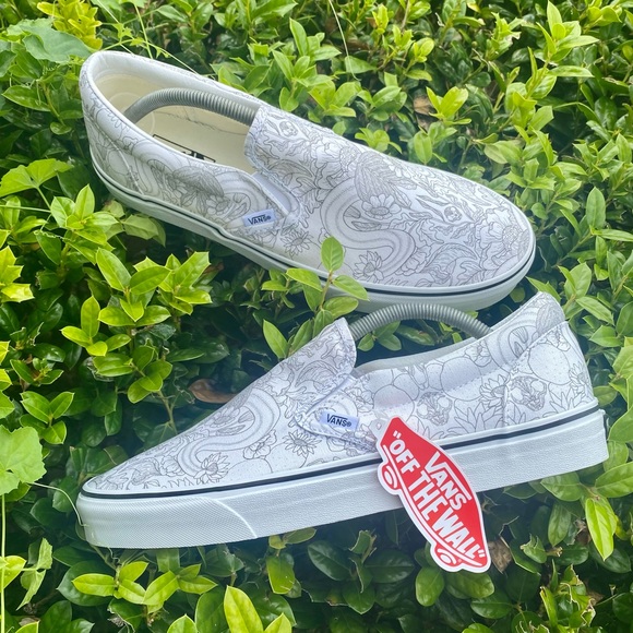 Vans Classic Slip On Desert Skulls Marshmallow White - Picture 3 of 9